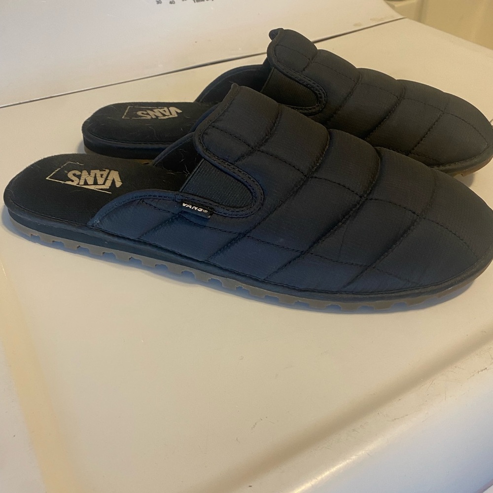 Vans Quilted Black Slip-On Mules